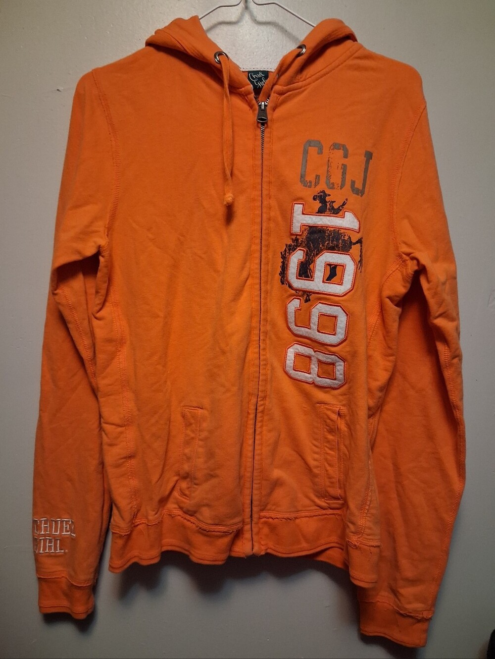 Cruel Girl Orange Full-Zip Hoodie Jacket